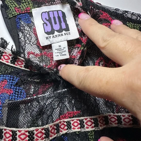 Anna Sui lace blouse XL - Picture 2 of 10